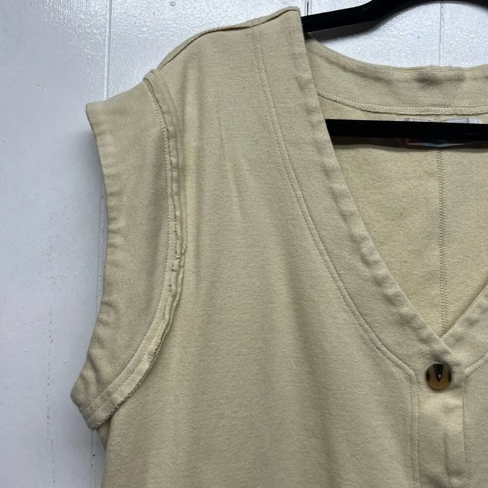Free People Beach Womens Cardigan Small Cotton Oversized Boho Minimalist Relaxed